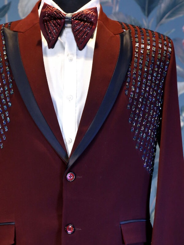 Wine Hand work Designer Suit