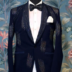 Designer Tuxedo Blue Suit