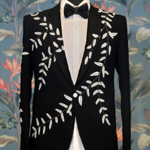 Black Beaded Designer Party Suit