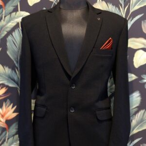 Men Black Single-Breasted Formal Blazer