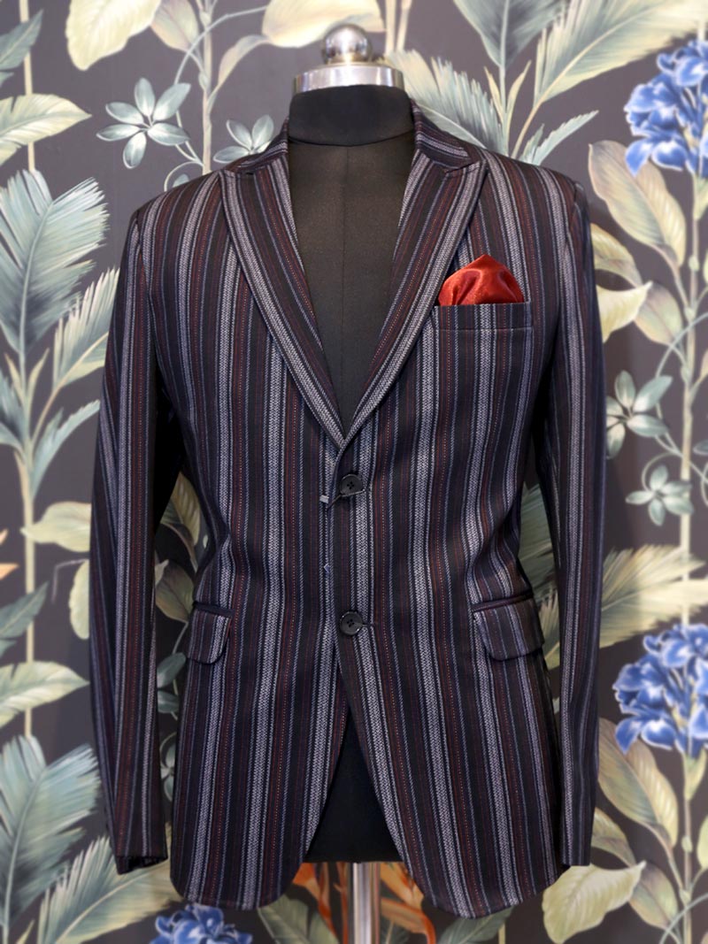 Grey Multi Colored Stripes Blaze