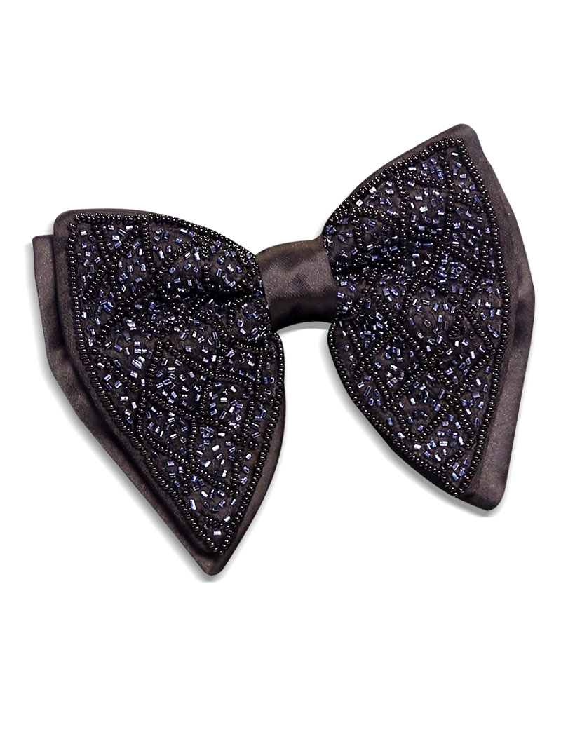 Black Double Layered Handwork Bow