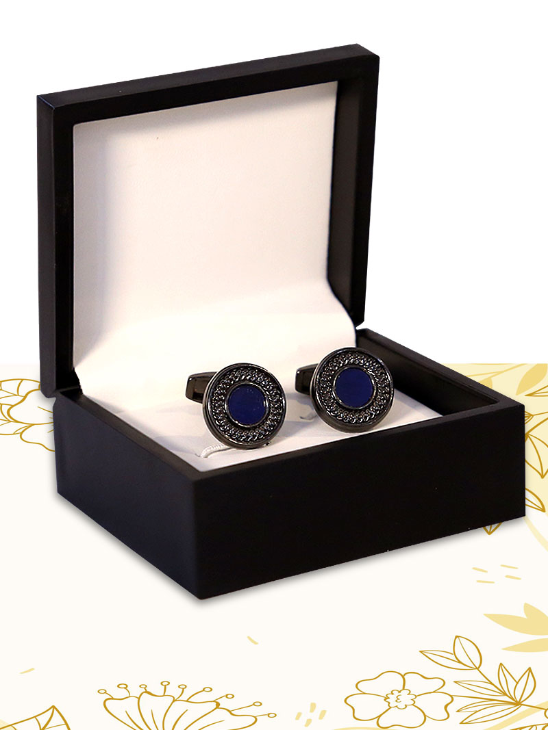 MBRK-CFL-020 Classic Blue Cufflinks
