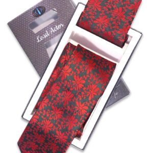 Floral Pattern Tie and Pocket Square