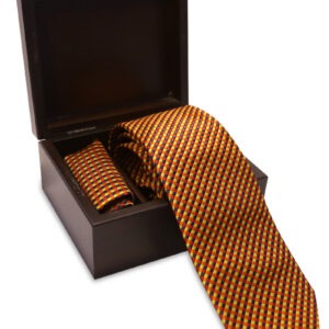 Check Tie and Pocket Square Set