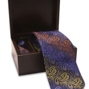 Printed Silk Tie & Pocket Square In Multicolor