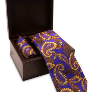 Printed Silk Tie and Pocket Square Set