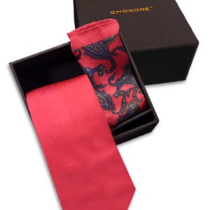 Plain Tie and Pocket Square Gift Set