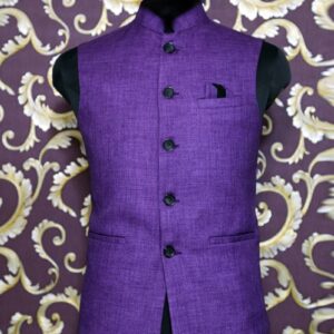 Purple Plain Waistcoat