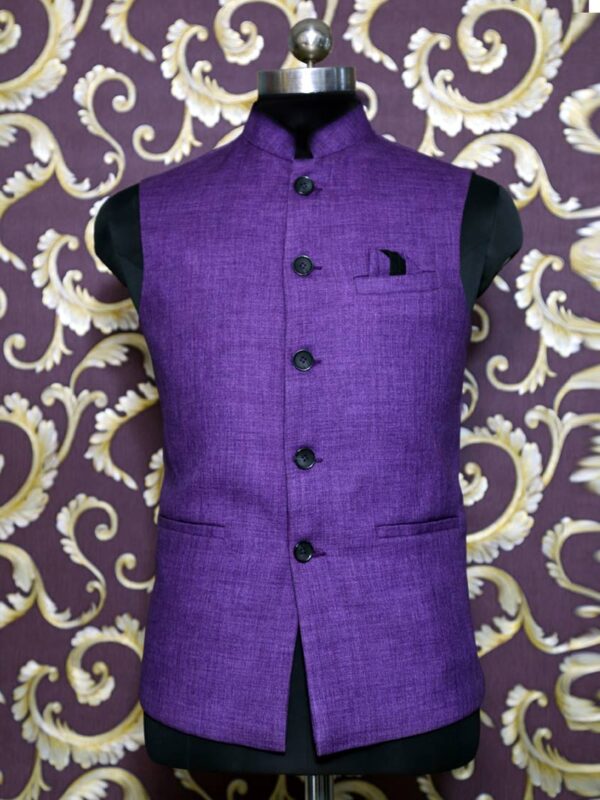 Purple Plain Waistcoat