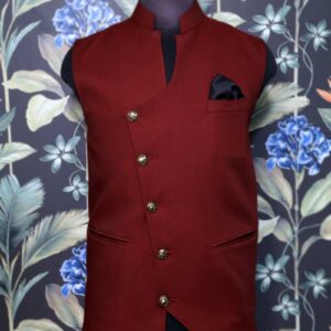 Maroon Designer Waistcoat