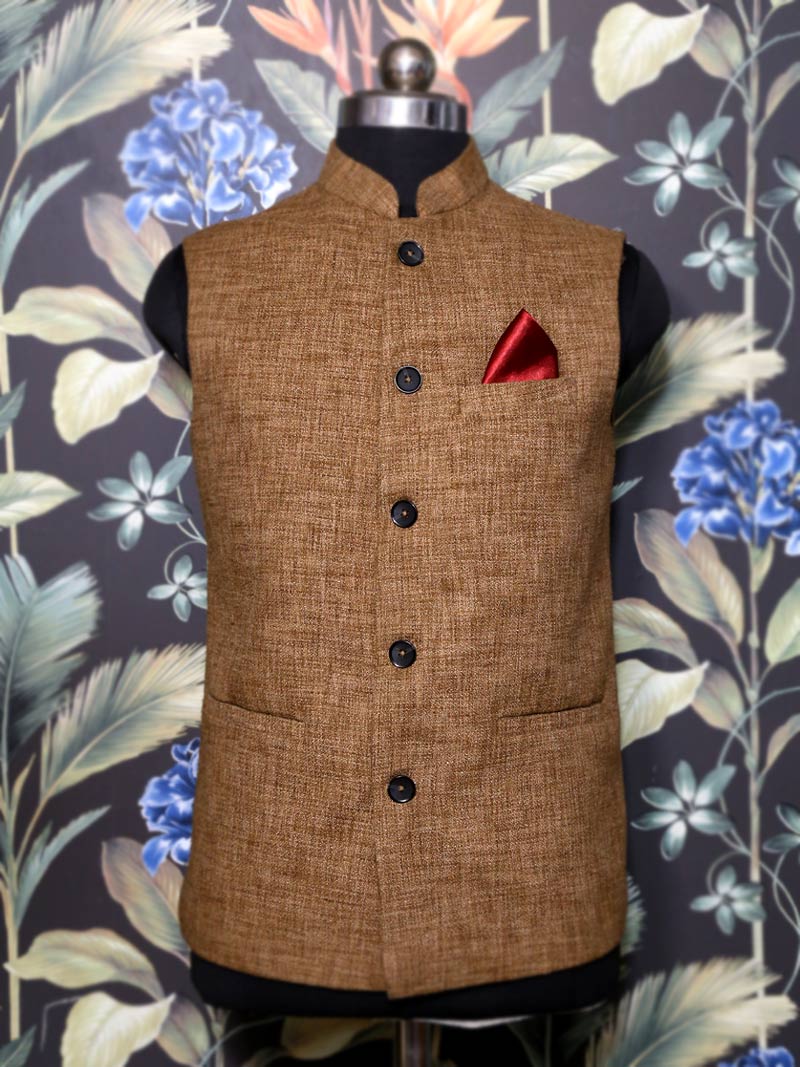 Brown Tweed Waistcoat