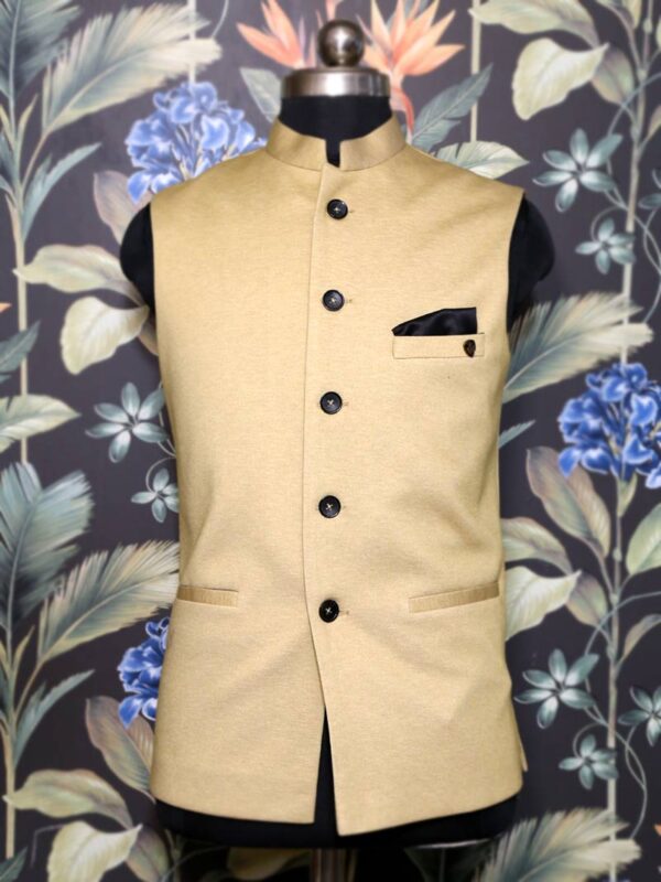 Fawn Plain Waistcoat