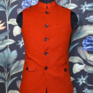Rust Men Waistcoat