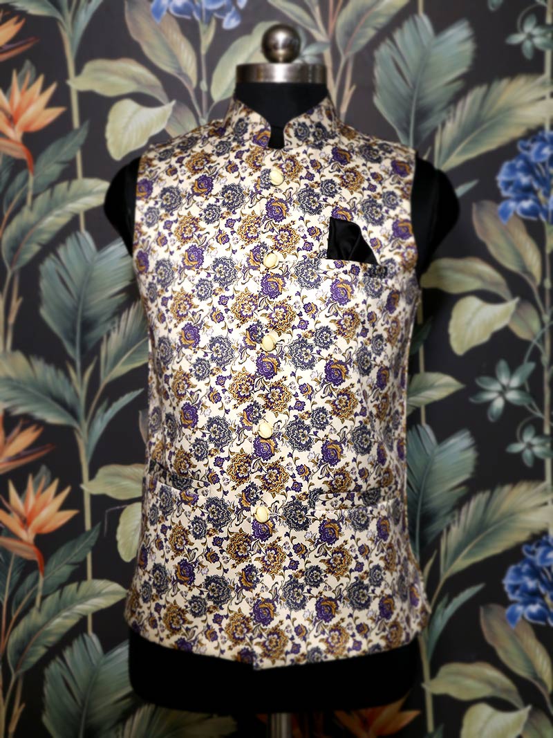 Floral Designer Waistcoat