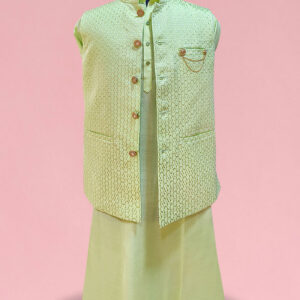 Light Blue Kurta Pajama with Waist Coat