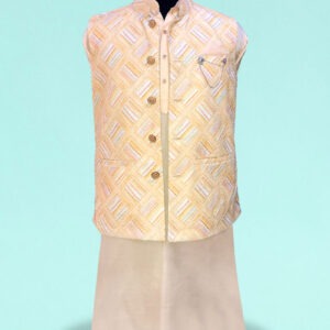 Light Blue Kurta Pajama with Waist Coat